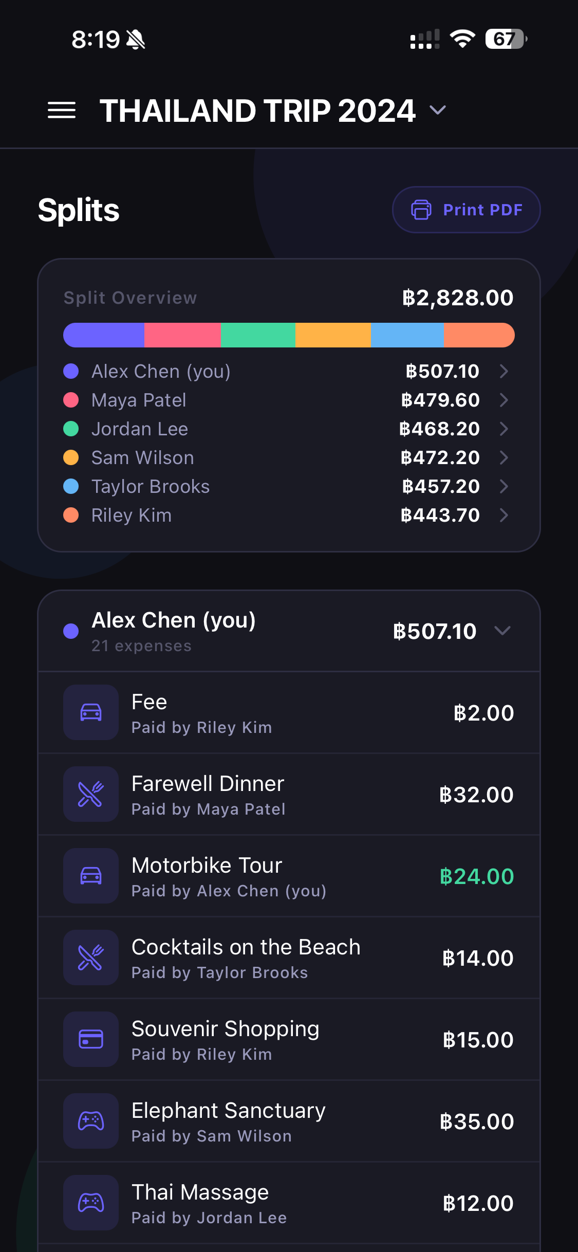 Pangu splits screen